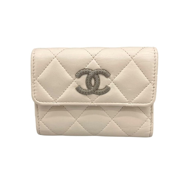 シャネル CHANEL マトラッセ カードケース AP3827 ホワイト シャイニーラム レディース カードケース