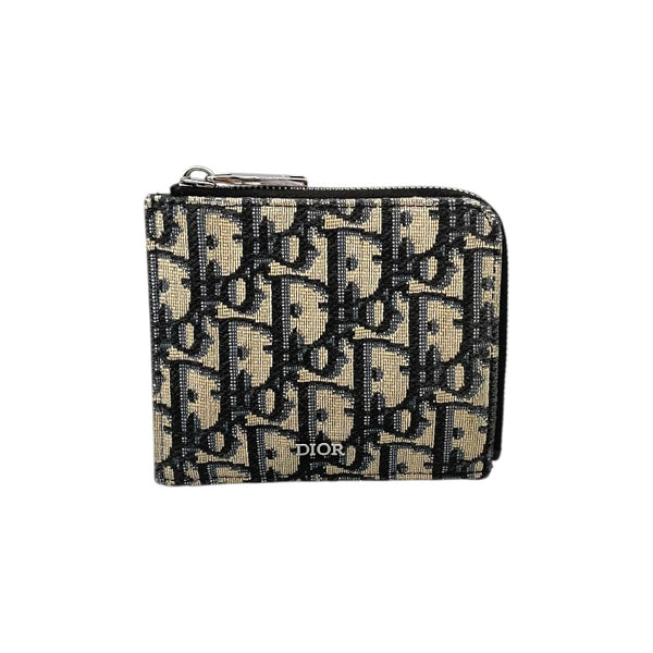 ディオールオム DIOR HOMME オブリーク コインパース ネイビー オブリークジャガード レディース コインケース