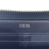 ディオールオム DIOR HOMME ロングジップウォレット ネイビー レザー メンズ 長財布