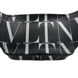 ヴァレンティノ VALENTINO VLTNロゴ　ミニベルトバッグ ブラック/ホワイト レザー レディース ウエストバッグ