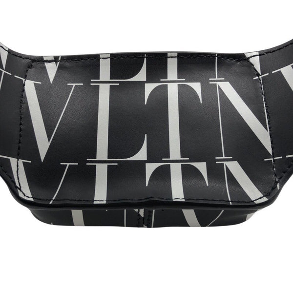 ヴァレンティノ VALENTINO VLTNロゴ　ミニベルトバッグ ブラック/ホワイト レザー レディース ウエストバッグ