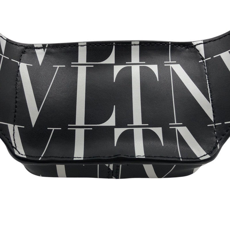 ヴァレンティノ VALENTINO VLTNロゴ　ミニベルトバッグ ブラック/ホワイト レザー レディース ウエストバッグ