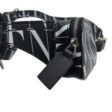 ヴァレンティノ VALENTINO VLTNロゴ　ミニベルトバッグ ブラック/ホワイト レザー レディース ウエストバッグ