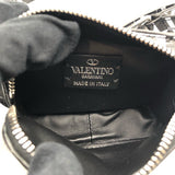 ヴァレンティノ VALENTINO VLTNロゴ　ミニベルトバッグ ブラック/ホワイト レザー レディース ウエストバッグ