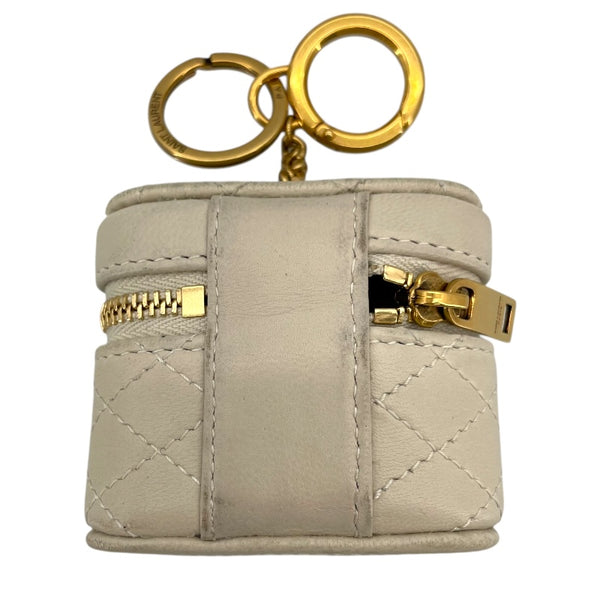 サンローラン SAINT LAURENT Air Podsケース クリーム レザー レディース ポーチ