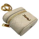 サンローラン SAINT LAURENT Air Podsケース クリーム レザー レディース ポーチ