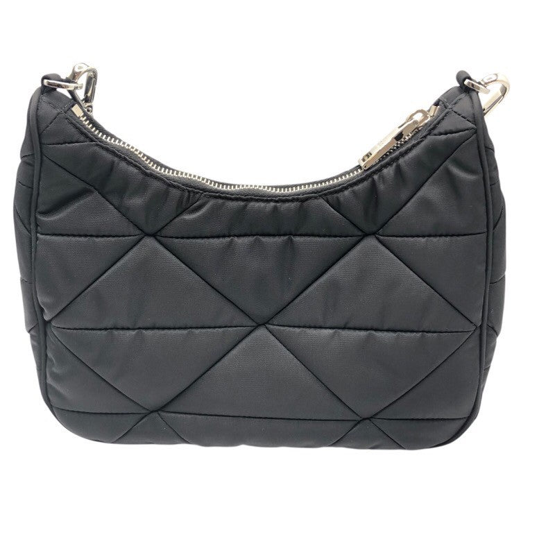 プラダ PRADA パデッドRe-Nylon ショルダーバッグ 1BC151 ブラック ×シルバー金具 ナイロン レディース ショルダーバッグ