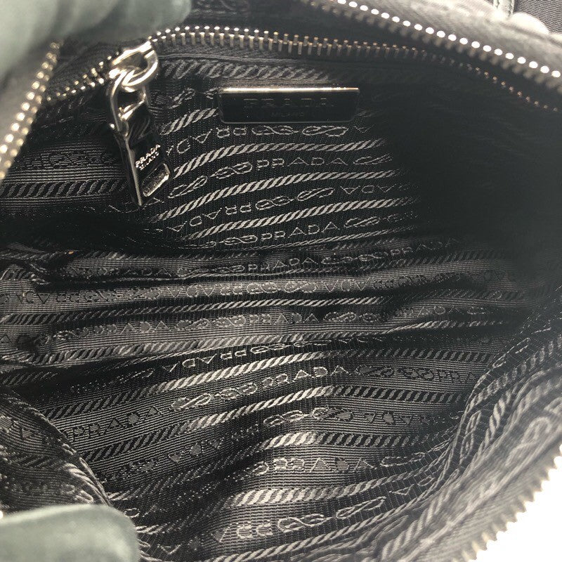 プラダ PRADA パデッドRe-Nylon ショルダーバッグ 1BC151 ブラック ×シルバー金具 ナイロン レディース ショルダーバッグ