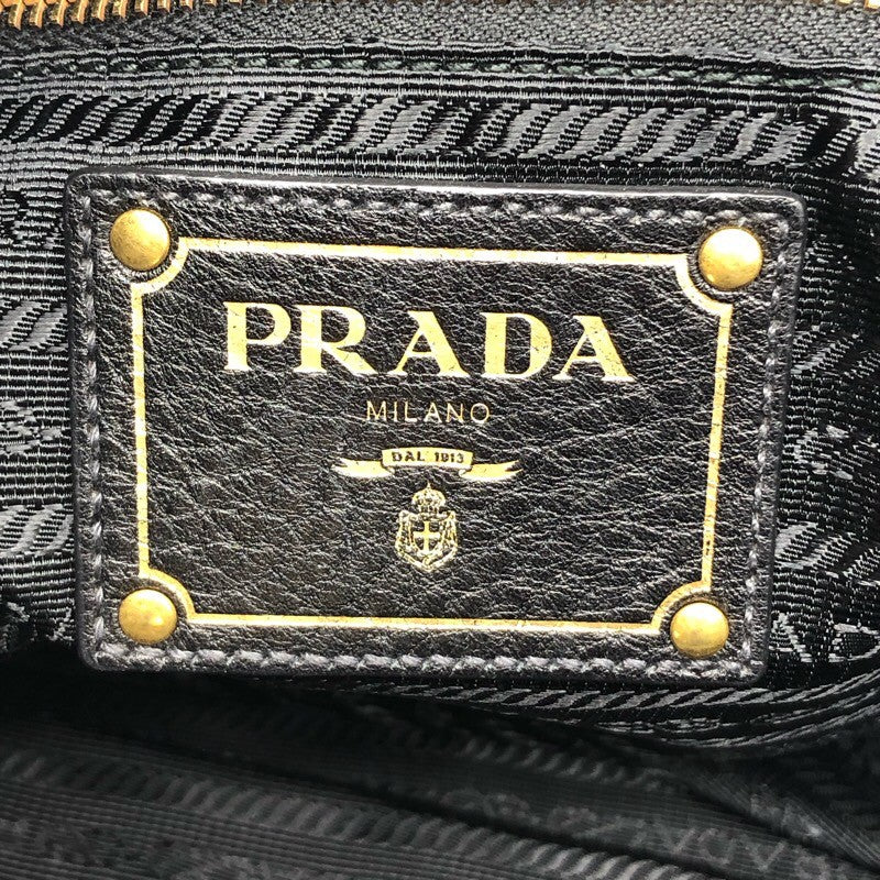 プラダ PRADA ナイロン 2Wayトートバッグ BR4420 ブラック×GD金具 ナイロン/レザー レディース トートバッグ