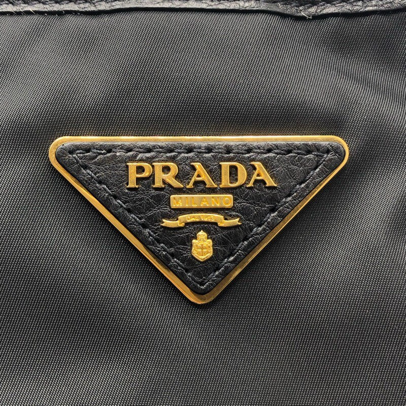 プラダ PRADA ナイロン 2Wayトートバッグ BR4420 ブラック×GD金具 ナイロン/レザー レディース トートバッグ