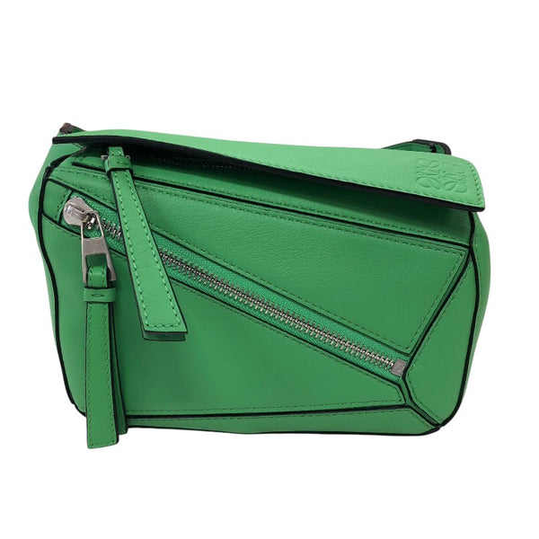 ロエベ LOEWE パズルバムバッグ ミニ ボディバッグ B510U89X02 グリーン カーフ ユニセックス ボディバッグ