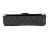 セリーヌ CELINE フラップ メッセンジャーバッグ 111592 ブラック シルバー金具 トリオンフキャンバス/レザー ユニセックス ショルダーバッグ
