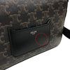 セリーヌ CELINE フラップ メッセンジャーバッグ 111592 ブラック シルバー金具 トリオンフキャンバス/レザー ユニセックス ショルダーバッグ