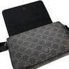 セリーヌ CELINE フラップ メッセンジャーバッグ 111592 ブラック シルバー金具 トリオンフキャンバス/レザー ユニセックス ショルダーバッグ