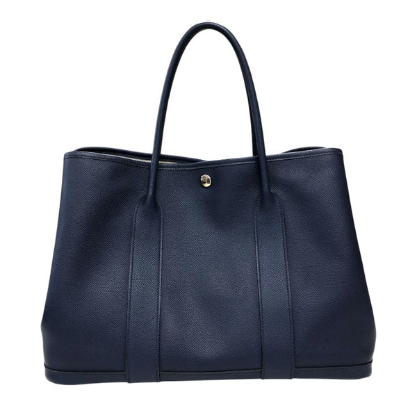 エルメス HERMES ガーデンパーティPM A刻 ブルーサフィール ヴォーエプソン ユニセックス ハンドバッグ