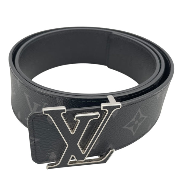ルイ・ヴィトン LOUIS VUITTON サンチュール LVイニシャル40MM  85cm M0157V ブラック モノグラムエクリプス メンズ ベルト
