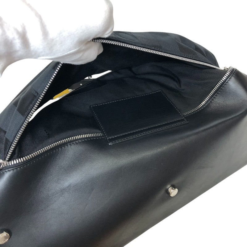フェンディ FENDI ピーカブー アイコニック ミディアム 7VA501 ブラック シルバー金具 ナイロン・レザー メンズ ハンドバッグ