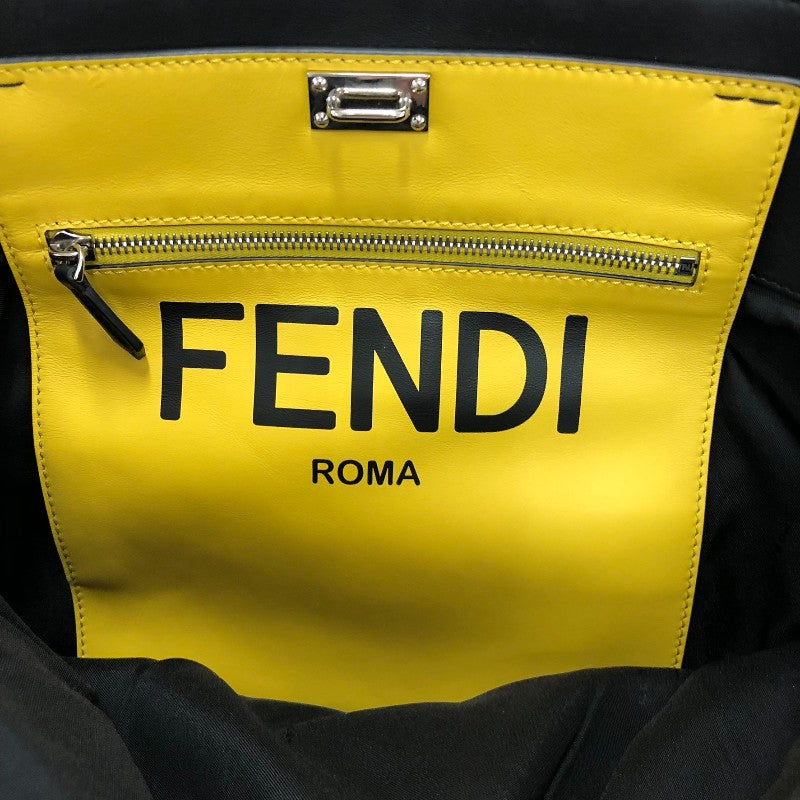 フェンディ FENDI ピーカブー アイコニック ミディアム 7VA501 ブラック シルバー金具 ナイロン・レザー メンズ ハンドバッグ