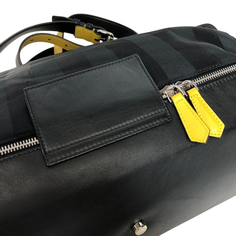 フェンディ FENDI ピーカブー アイコニック ミディアム 7VA501 ブラック シルバー金具 ナイロン・レザー メンズ ハンドバッグ