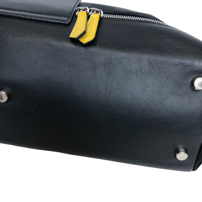 フェンディ FENDI ピーカブー アイコニック ミディアム 7VA501 ブラック シルバー金具 ナイロン・レザー メンズ ハンドバッグ