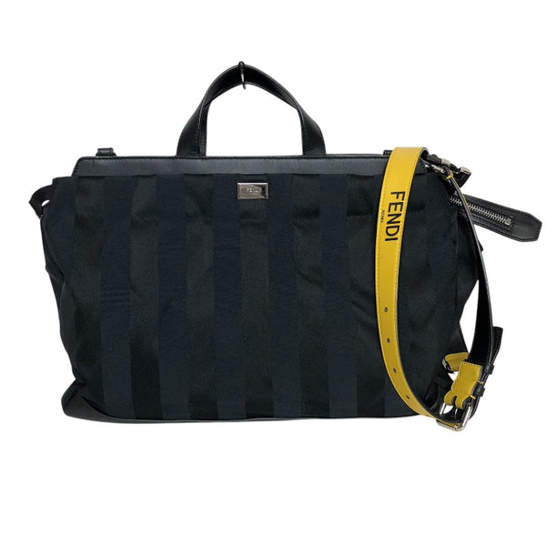 フェンディ FENDI ピーカブー アイコニック ミディアム 7VA501 ブラック シルバー金具 ナイロン・レザー メンズ ハンドバッグ
