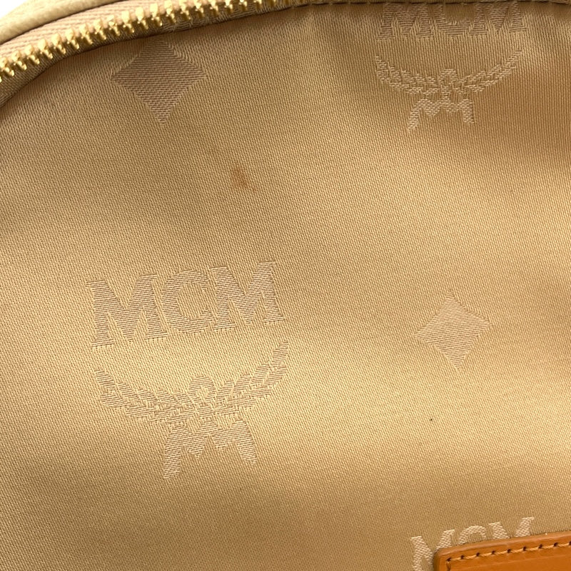 エム・シー・エム MCM ヴィセトスキャンパス バックパック ベージュ×GD金具 PVCキャンバス/レザー メンズ リュック・デイパック