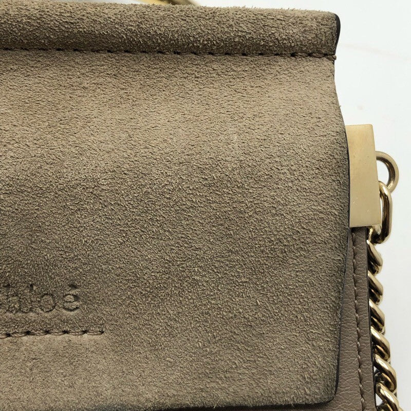 クロエ Chloe フェイ　スモール グレージュ/GD金具 レザー ユニセックス ショルダーバッグ