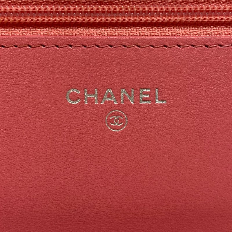 シャネル CHANEL 2.55 チェーンウォレット A70328 ピンク シルバー金具 ツイード レディース ショルダーバッグ