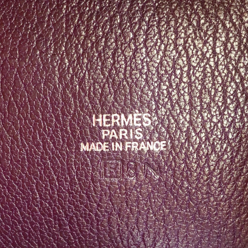 エルメス HERMES ズールー □F刻 ピンク・パープル シェーブル レディース コインケース