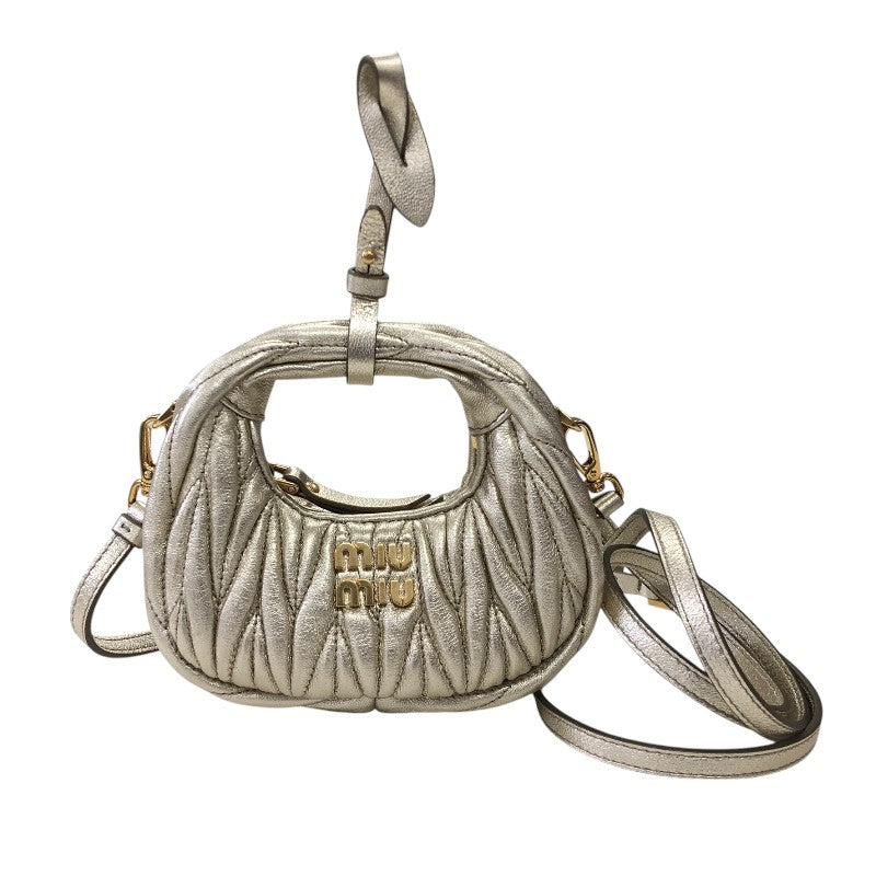 【国内発】Miu Miu Wander マテラッセ ホーボーバッグ スモール Miu Miu ミュウミュウ Miu Wander マテラッセ ホーボーバッグ