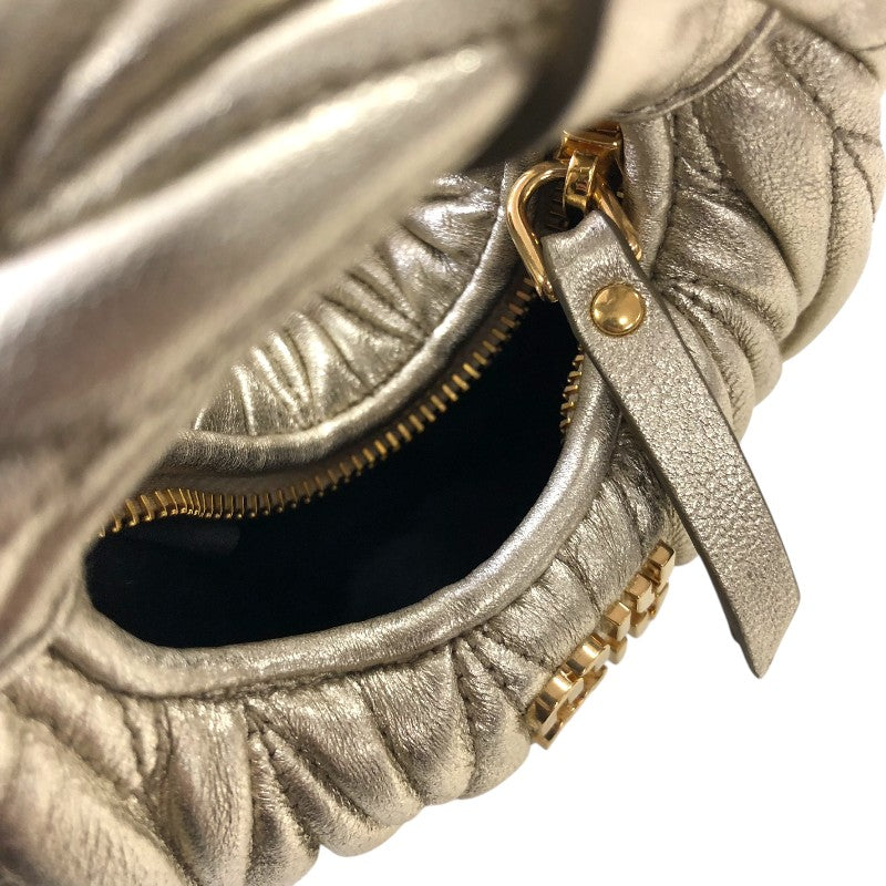 ミュウミュウ miu miu ワンダーマテラッセレザーホーボーバッグ