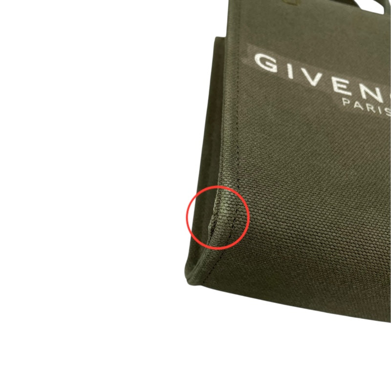 ジバンシィ GIVENCHY Gトート パーティカルミニ カーキ キャンバス レディース ショルダーバッグ