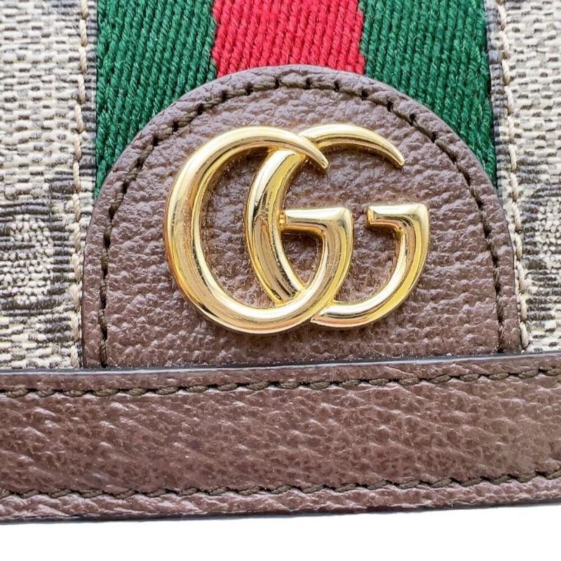 グッチ GUCCI オフィディア GGミニウォレット 523155 ブラウン