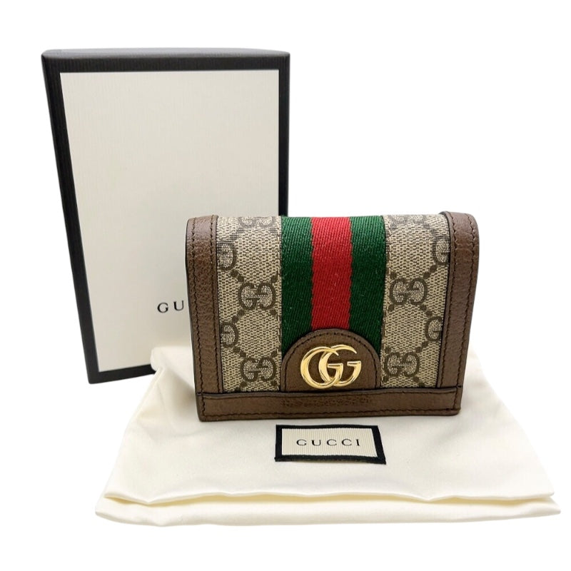 【GUCCI】二つ折り財布 オフィディア/GGミニウォレット GGロゴ グッチ GUCCI オフィディア GGミニウォレット 523155 ブラウン
