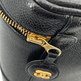 シャネル CHANEL バニティ A01998 5番台 ブラック GD金具 キャビアスキン レディース ハンドバッグ