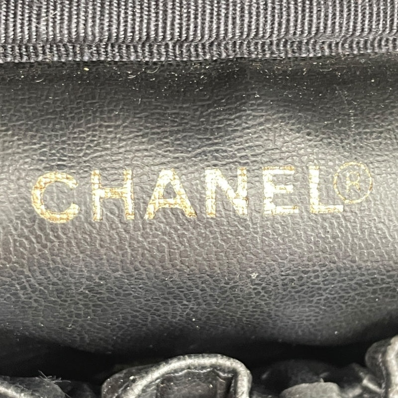シャネル CHANEL バニティ A01998 5番台 ブラック GD金具 キャビアスキン レディース ハンドバッグ
