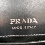 プラダ PRADA サフィアーノフラップバッグ 1BD249 ブラック　シルバー金具 サフィアーノレザー レディース ショルダーバッグ