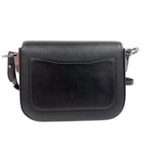プラダ PRADA サフィアーノフラップバッグ 1BD249 ブラック　シルバー金具 サフィアーノレザー レディース ショルダーバッグ