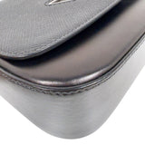 プラダ PRADA サフィアーノフラップバッグ 1BD249 ブラック　シルバー金具 サフィアーノレザー レディース ショルダーバッグ