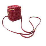 ミュウミュウ miu miu マテラッセレザー マイクロバッグ 5NR018 レッド ゴールド金具 ナッパレザー レディース ショルダーバッグ