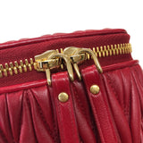 ミュウミュウ miu miu マテラッセレザー マイクロバッグ 5NR018 レッド ゴールド金具 ナッパレザー レディース ショルダーバッグ