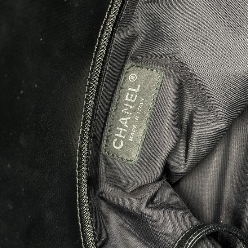 シャネル CHANEL パリビアリッツトートMM A34209　18番台 ブラック　シルバー金具 コーティングキャンバス レディース トートバッグ