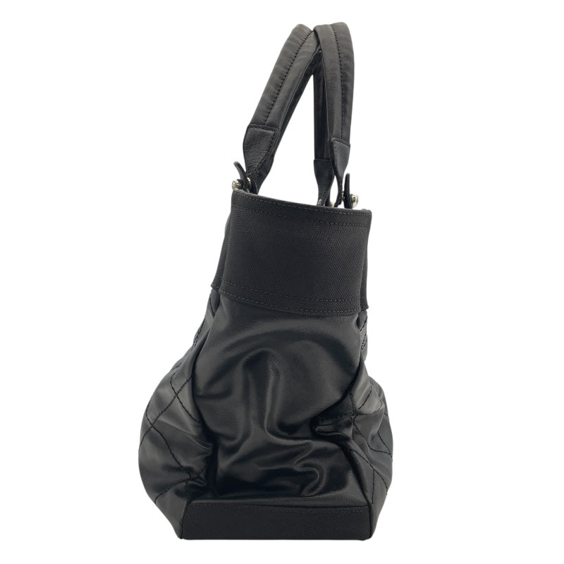 シャネル CHANEL パリビアリッツトートMM A34209　18番台 ブラック　シルバー金具 コーティングキャンバス レディース トートバッグ