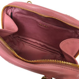 ミュウミュウ miu miu ロゴエンボス チェーンハンドバッグ 5BB114 ピンク ゴールド金具 ナッパレザー レディース ハンドバッグ