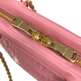 ミュウミュウ miu miu ロゴエンボス チェーンハンドバッグ 5BB114 ピンク ゴールド金具 ナッパレザー レディース ハンドバッグ