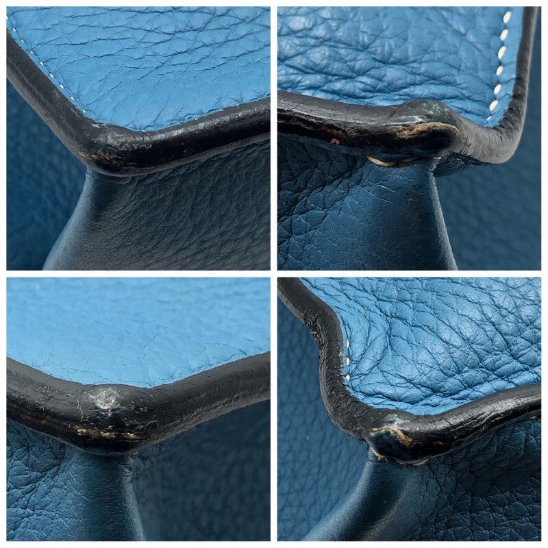 エルメス HERMES サックアデペッシュ27 □J刻 ブルージーン×SV