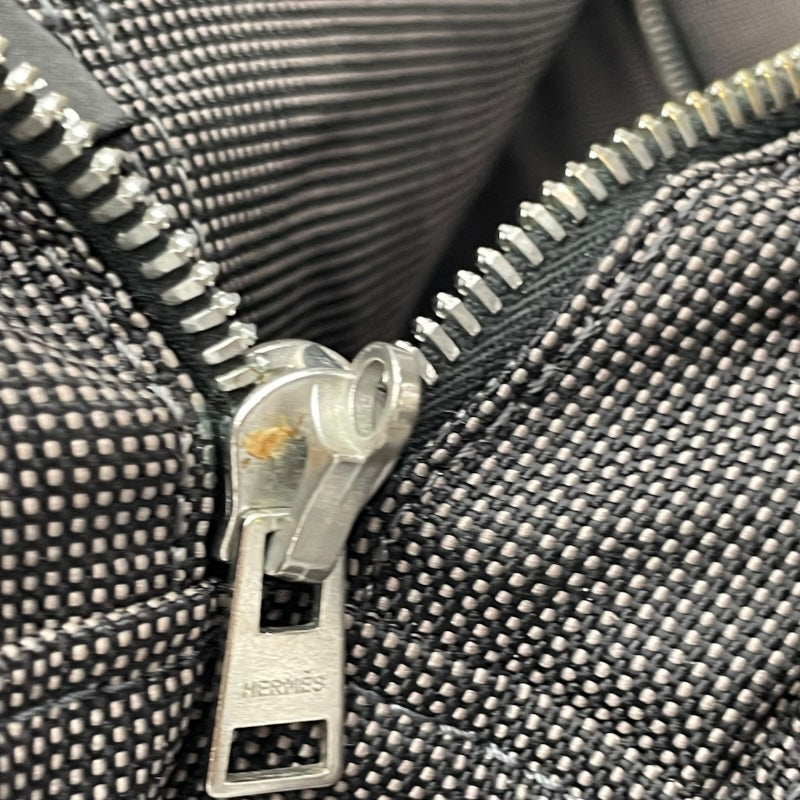 エルメス HERMES エールライントートMM グレー/SV金具 ナイロンキャンバス レディース トートバッグ