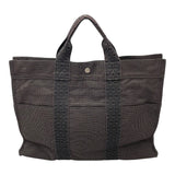 エルメス HERMES エールライントートMM グレー/SV金具 ナイロンキャンバス レディース トートバッグ