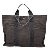 エルメス HERMES エールライントートMM グレー/SV金具 ナイロンキャンバス レディース トートバッグ