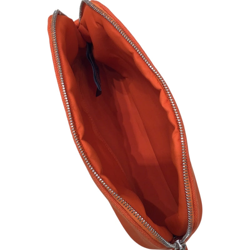 エルメス HERMES ボリードポーチ20 オレンジ トワール ユニセックス ポーチ
